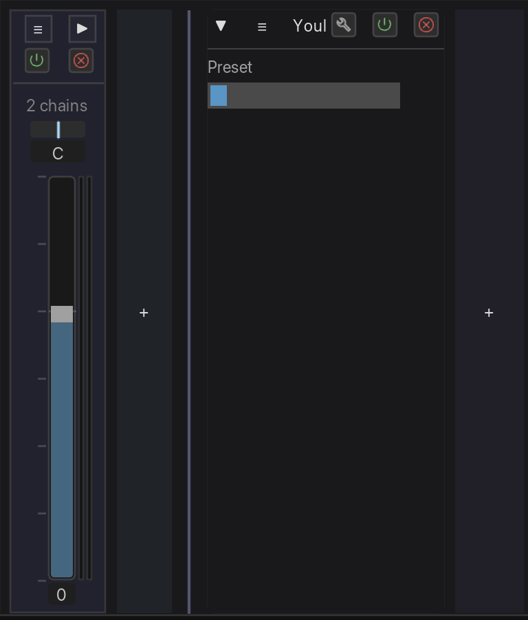 Post FX area with analyzers